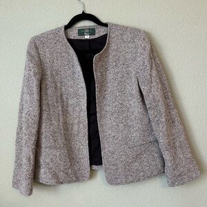 Vintage Orvis Gray Tweed Jacket Blazer Size 12